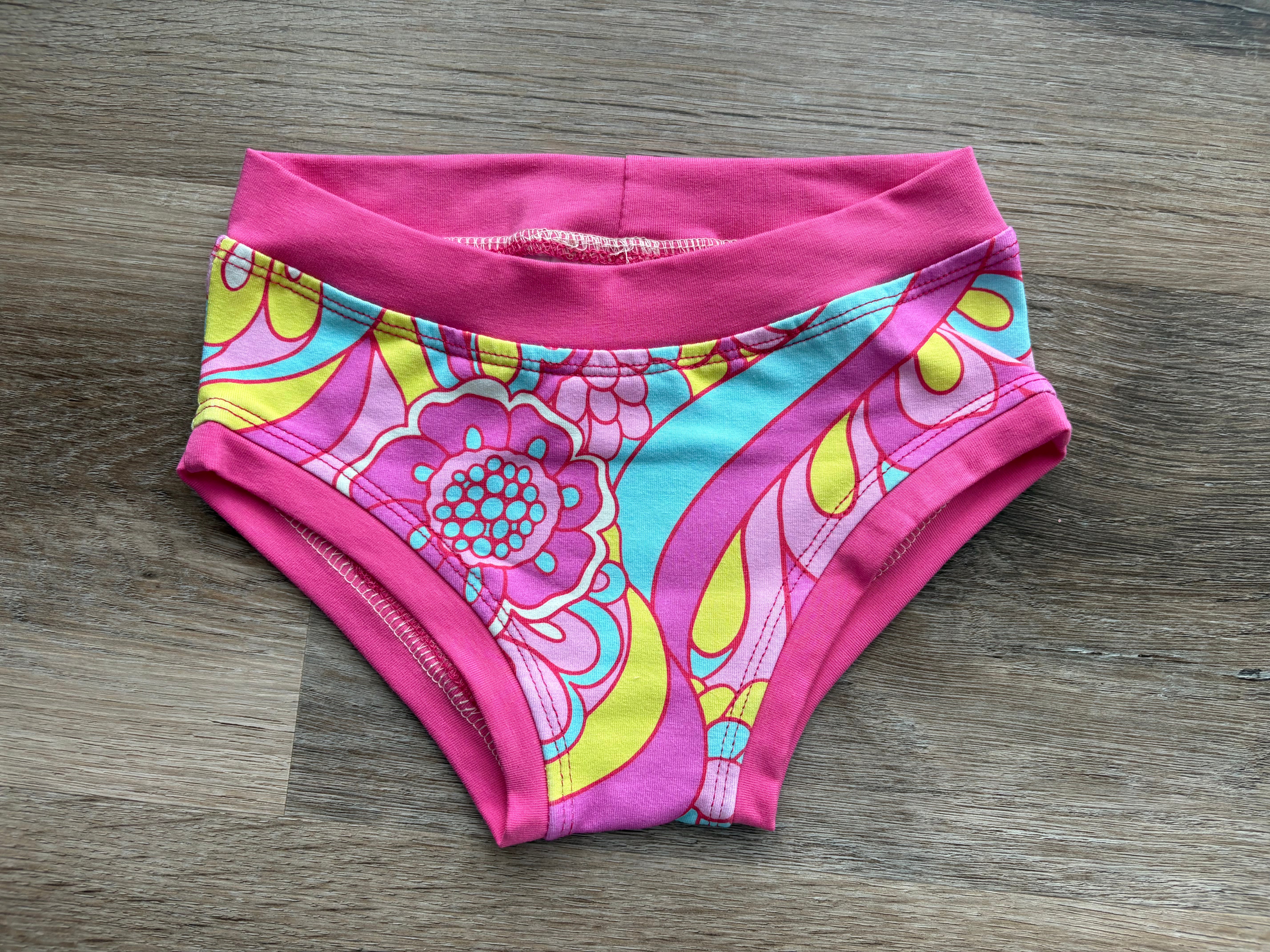 Retro Pink Kids Undies size 3-4