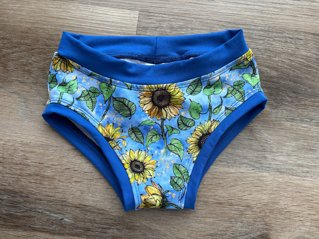 Blue Floral Kids Undies