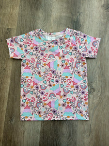 Pink Christmas tshirt size 5