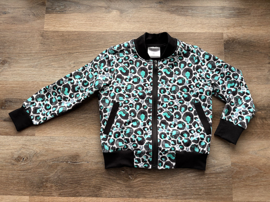 Snow Leopard Bomber Jacket