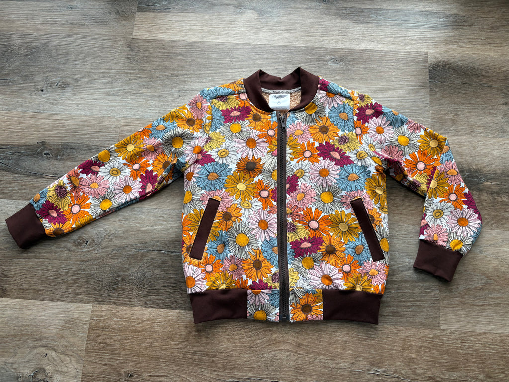 Vintage floral Bomber Jacket size 6