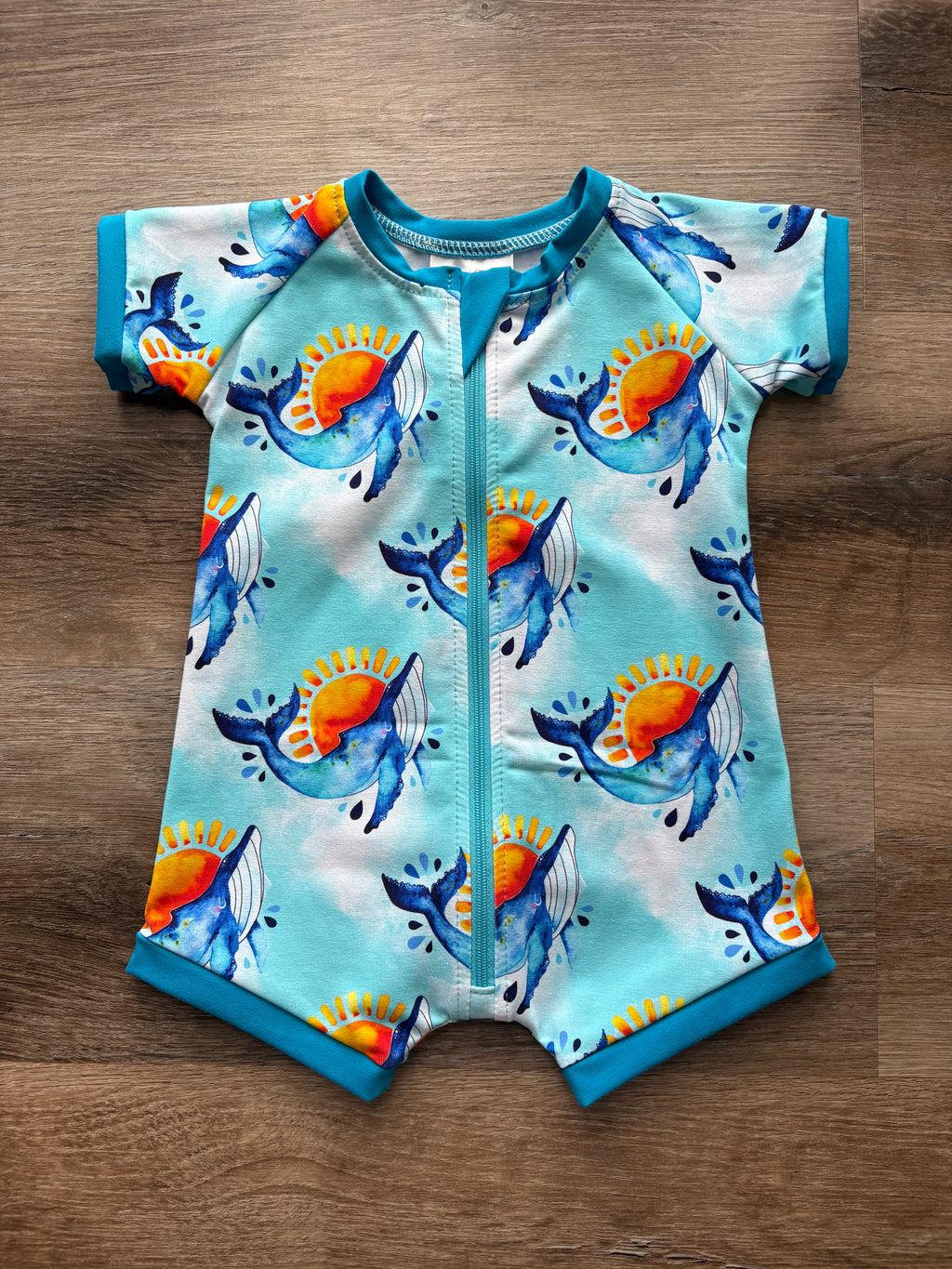 Whales Sunday Zip Suit size 0