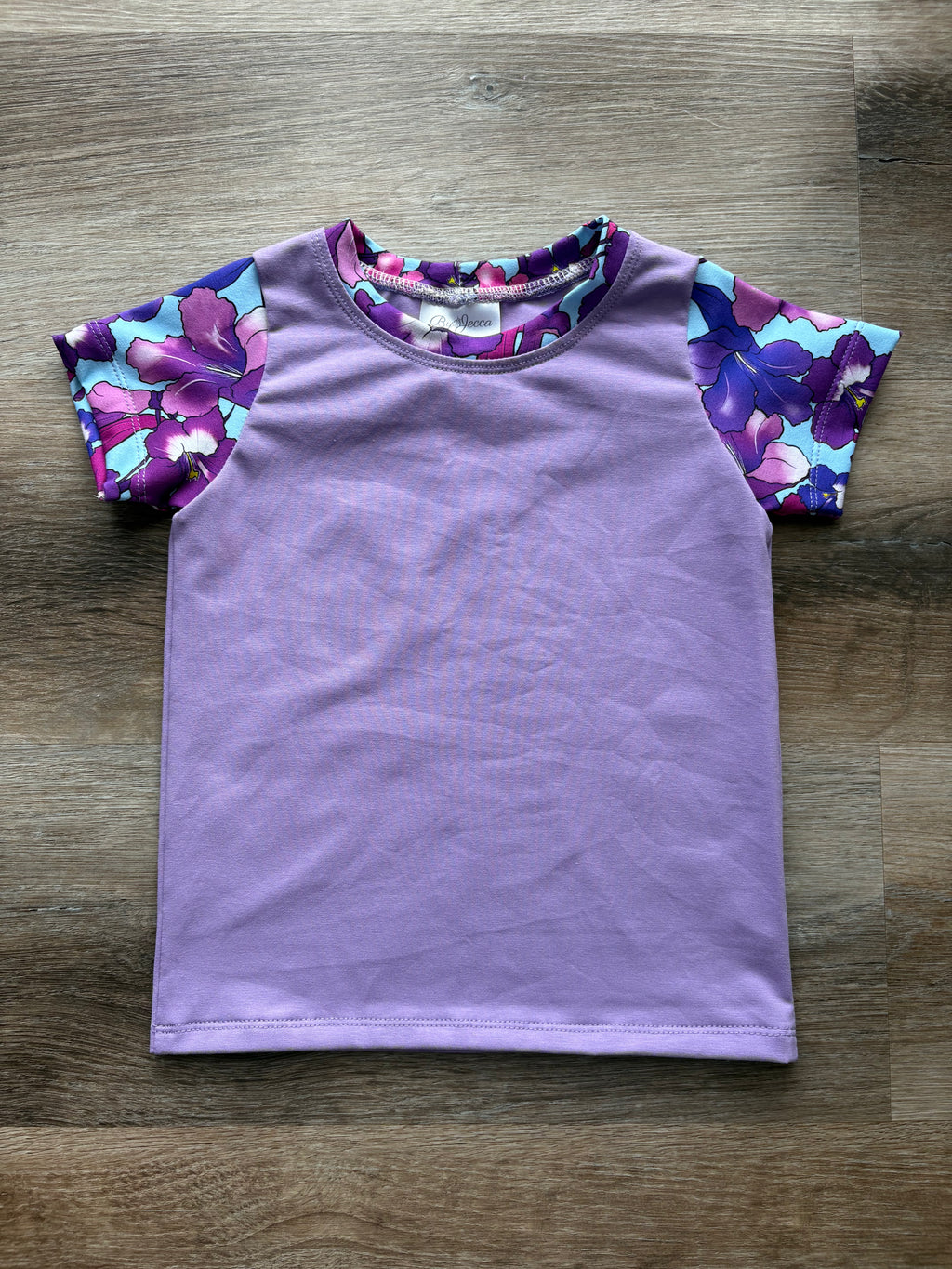 Purple floral T-shirt size 2