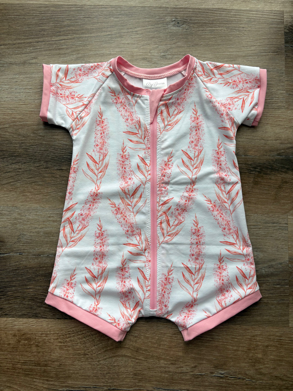 Pink floral Sunday Zip Suit size 1
