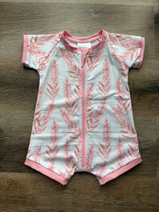 Pink floral Sunday Zip Suit size 1