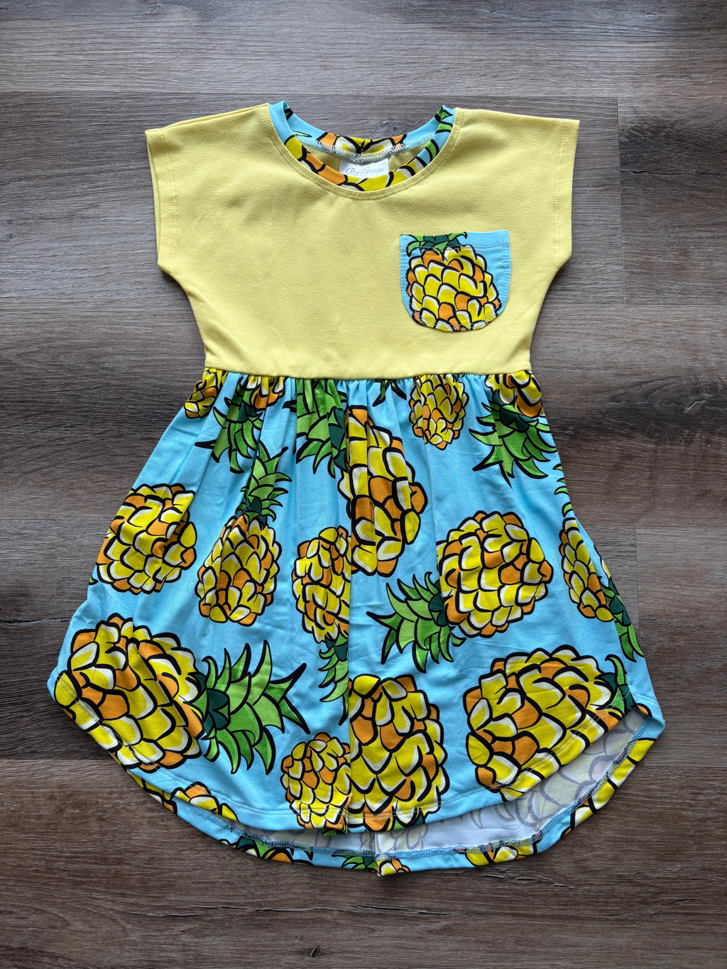 Pineapple Pearlie Dress size 4 (bamboo Lycra skirt)